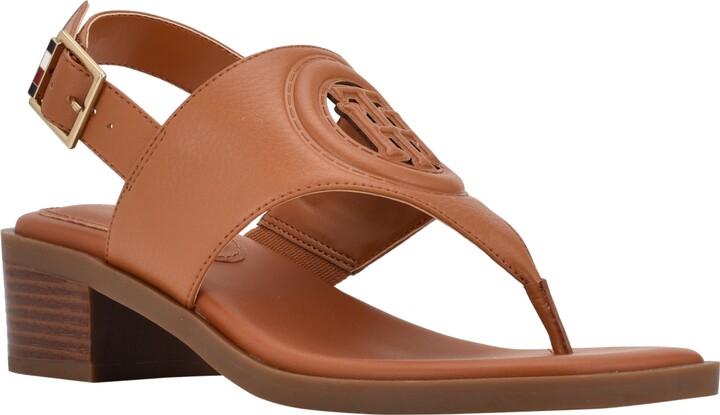 Tommy Hilfiger Heeled Women's Brown Sandals | ShopStyle