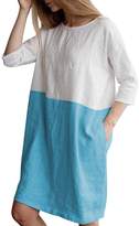 Thumbnail for your product : BIUBIU Women's Plus Size Summer Casual Cotton Linen Tunic Top Shirt Dress S
