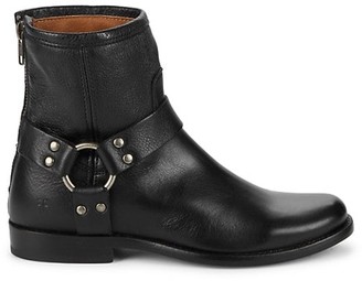 frye black leather booties
