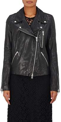Barneys New York Women's Leather Moto Jacket - Black