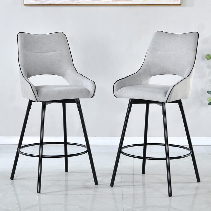 Sicotas Counter Height Stools Set of 2,Modern Bar Chairs High Dining