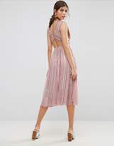 Thumbnail for your product : ASOS Edition Salon Sequin Mesh Fit And Flare Midi Dress