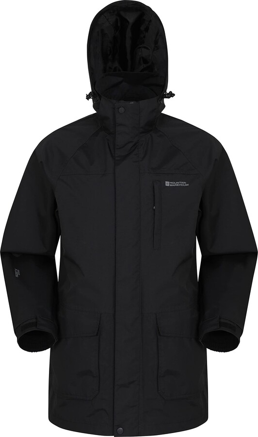 Mountain Warehouse Glacier Extreme Mens Long Waterproof Jacket - Quick ...