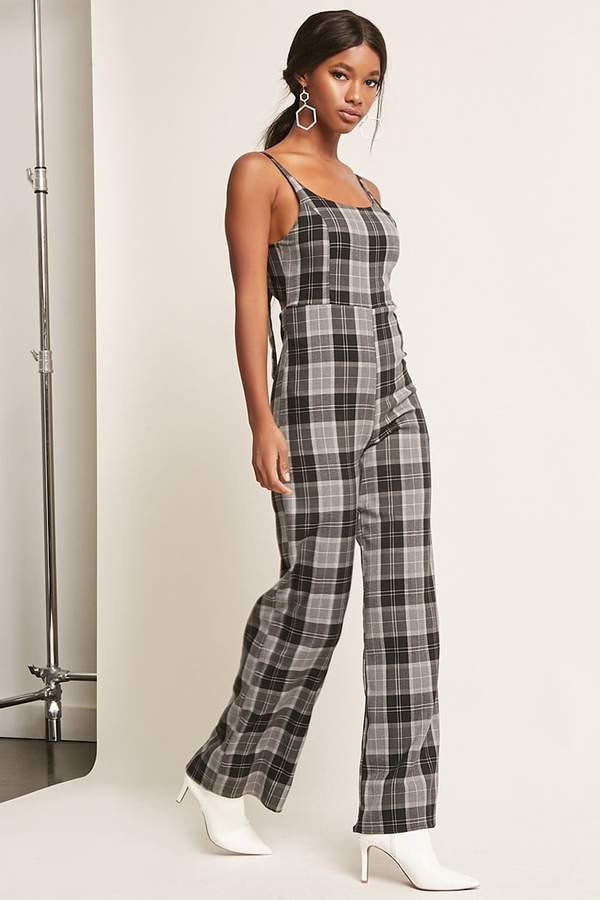 Wide Leg Pants Enterizos Forever 21 Forever 21 Checkered