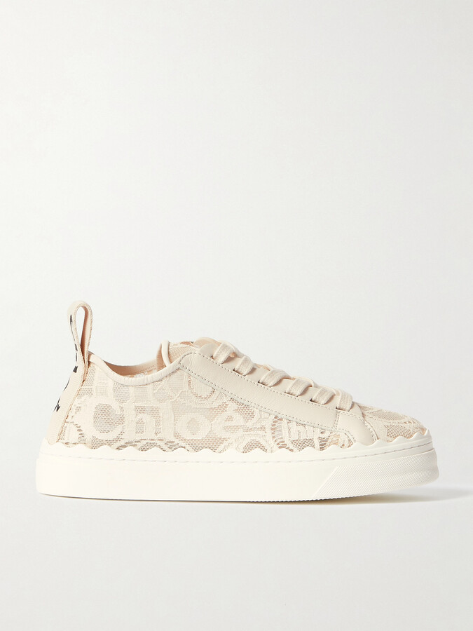 white chloe sneakers