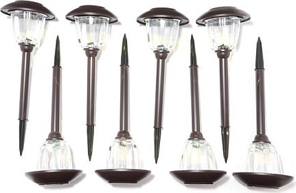 Eveready 8-piece Solar Color-on-Demand Pathway Lights - Black