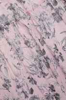 Thumbnail for your product : Maje Jacinthe Gathered Floral-print Cotton-voile Midi Skirt
