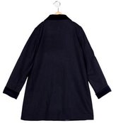 Thumbnail for your product : Oscar de la Renta Girls' Velvet-Trimmed Wool Coat