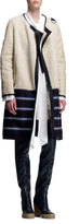 Thumbnail for your product : Chloé Biker Shearling Coat, Tinted White/Multi