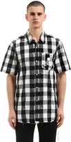 Thumbnail for your product : Mastermind Japan Skull Checked Flannel Short Sleeve Shirt