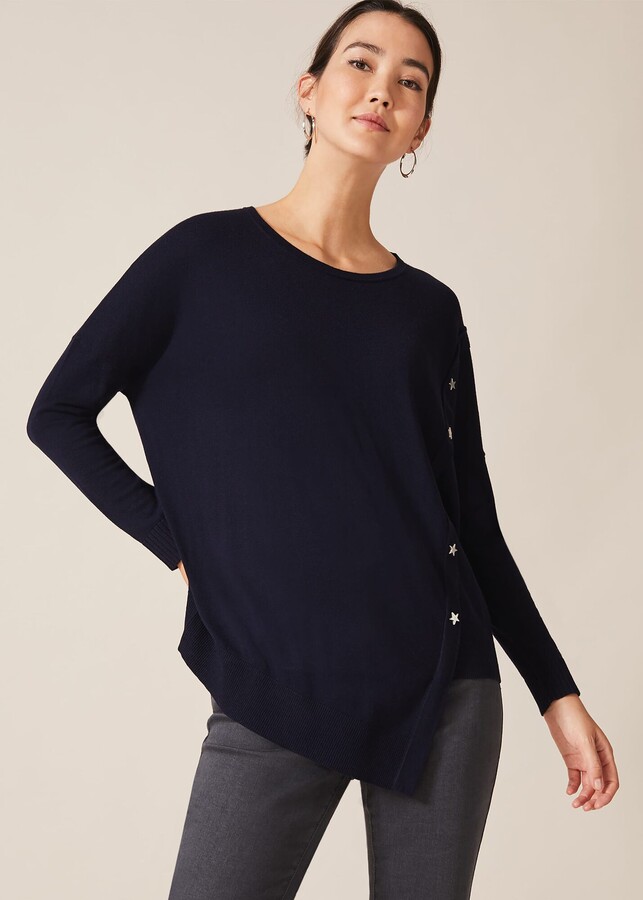 black asymmetric jumper