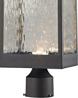 Charlton Home Newcastle 19'' High 1-Light Outdoor Post Light - Textured Matte Black