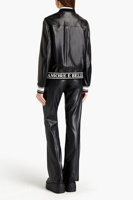 Dolce & Gabbana Appliquéd leather bomber jacket