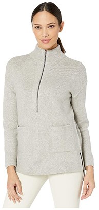 Nic+Zoe Zip Line Sweater (Walnut Cream) Women's Clothing