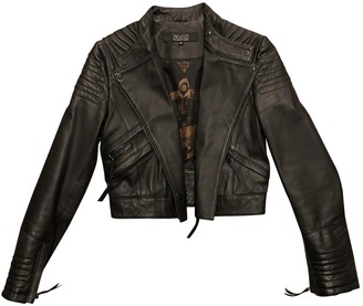 Oakwood Black Leather Leather Jacket for Women