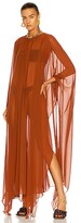 Thumbnail for your product : Adriana Degreas Solid Long Kaftan in Brown