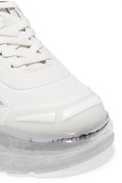 Thumbnail for your product : SHOES 53045 Bump Air Faux Leather, Mesh And Neoprene Sneakers - White