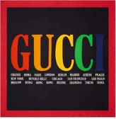 Thumbnail for your product : Gucci Cities print silk scarf