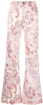 Etro Paisley Print Flared Jeans