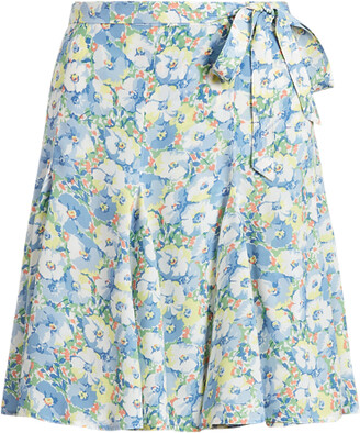 Ralph Lauren Floral Crepe Wrap Skirt