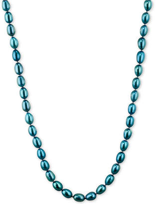 Honora Style Teal Cultured Freshwater Pearl Strand in Sterling Silver (7-8mm)