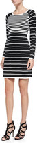 Thumbnail for your product : Trina Turk Violetta Long-Sleeve Contrast-Stripe Dress