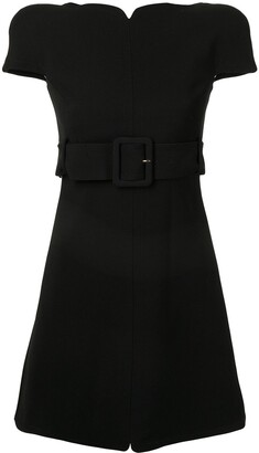 Versace belted A-line dress