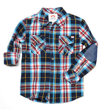 Appaman Flannel Elbow-Patch Shirt, Size 2-10