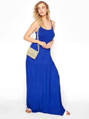 Long Tall Sally Strappy Drop Waist Dress - Blue