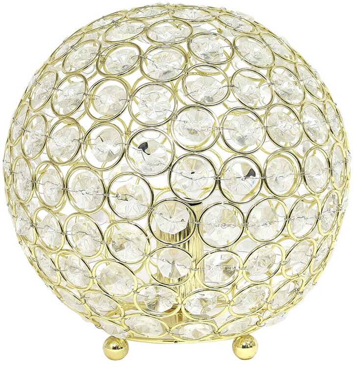 Lalia Home Elipse 8 Inch Crystal Ball Sequin Table Lamp