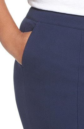 Sejour Plus Size Women's Wide Leg Crop Pants