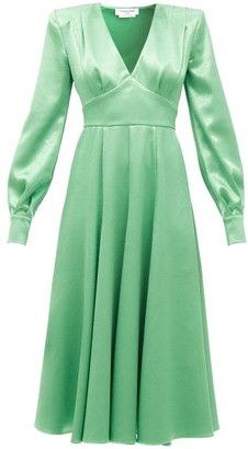 green satin dress uk