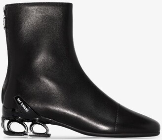 Raf Simons Black Cycloid-4-2001 Leather Boots - ShopStyle