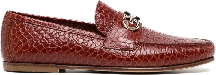 Men's Gucci Jordaan loafer in bright blue crocodile