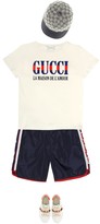 Thumbnail for your product : Gucci Children Logo stripe shorts