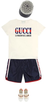 Gucci Children Logo stripe shorts