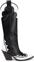 Thumbnail for your product : Redemption Bead-embellished Two-tone Leather Knee Boots
