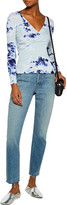 Thumbnail for your product : Kain Label Rose Wrap-Effect Tie-Dyed Ribbed Cotton And Modal-Blend Top