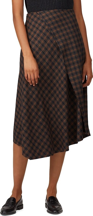 DAZY High Waist Plaid Wool-Mix Skirt | SHEIN EUR