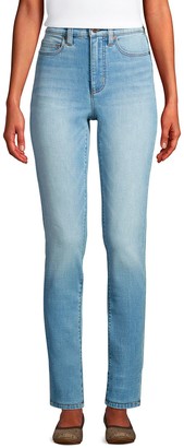 Lands' End Petite Shaping Straight-Leg Jeans