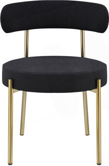 Latitude Run Set Of 2 Dining Chairs Round Upholstered Dining Room Chairs Mid-Century Modern Kitchen Chairs Curved Backrest Chairs Side Chair