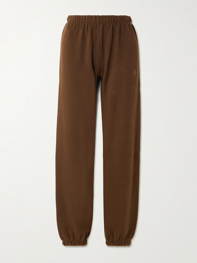 ÉTERNE - Cotton And Modal-blend Jersey Tapered Track Pants - Brown