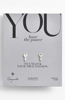 Thumbnail for your product : Dogeared 'You Have the Power' Boxed Key Stud Earrings