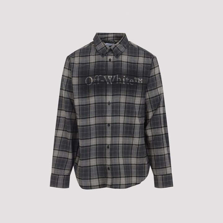Off-White Spray Book Check Flan Reg Shirt