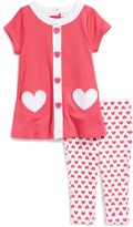 Thumbnail for your product : Little Me 'Heart' Tunic & Leggings (Baby Girls)