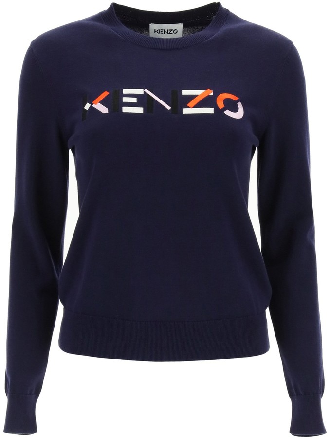 Kenzo sweater with multicolor logo embroidery ShopStyle Women's Fashion