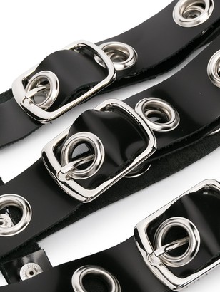 Manokhi Eyelet-Embellished Leather Belt