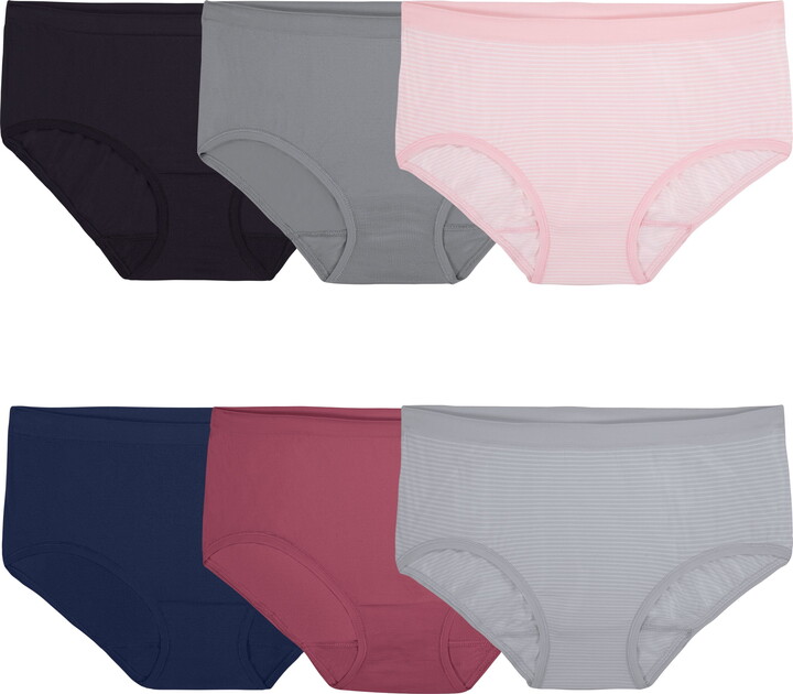 Fruit of the Loom Women’s 360 Stretch Seamless Underwear, 6-Pack