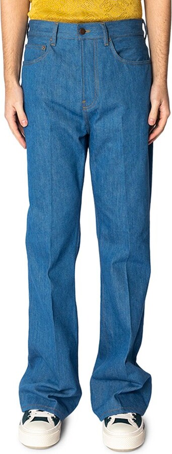 Amiri Logo Patch Crease Flared Jeans