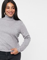 Thumbnail for your product : ASOS DESIGN Curve relaxed knit roll neck jumper